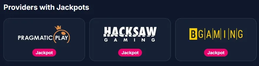 Proveedores con jackpot en Lukkly: Pragmatic Play, Hacksaw Gaming y BGaming